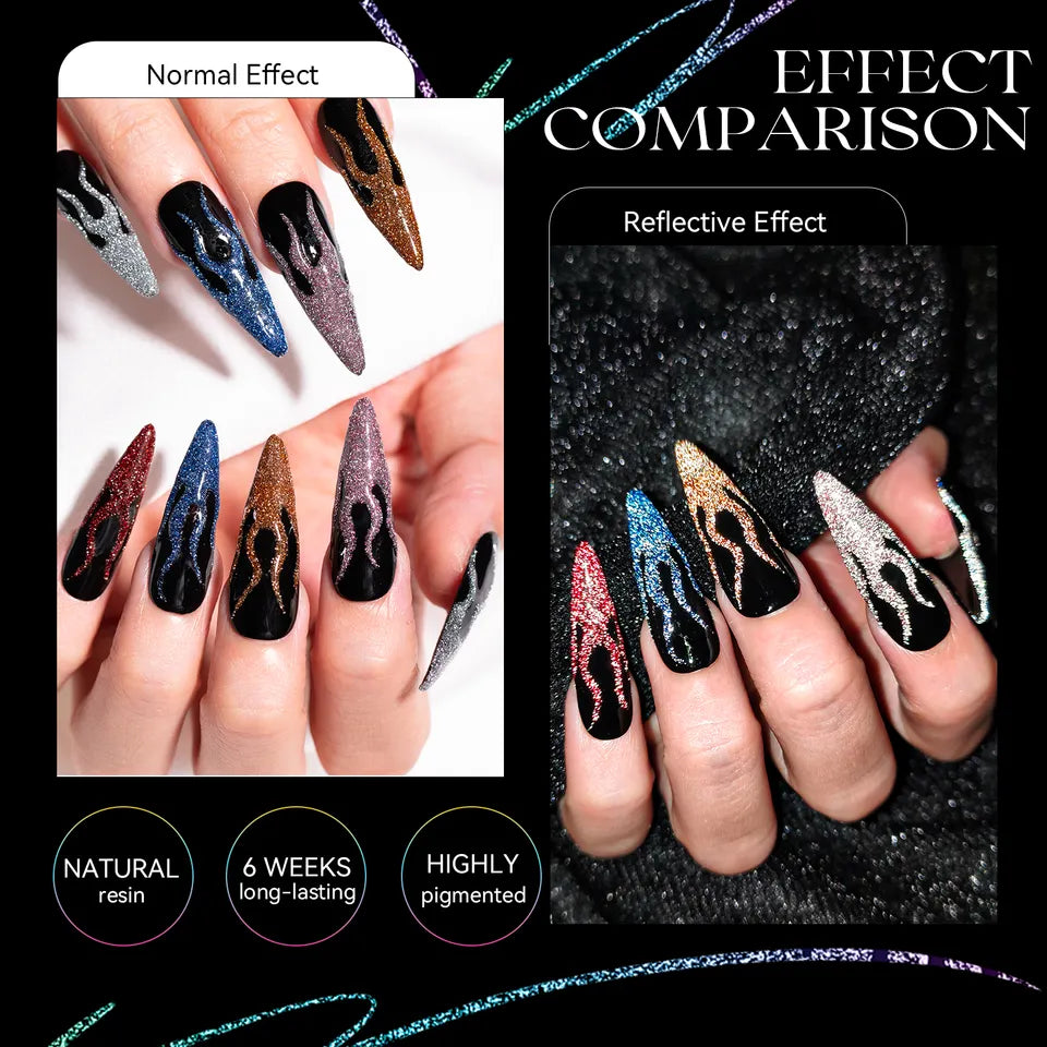Reflective Liner Gel Pzl Nails