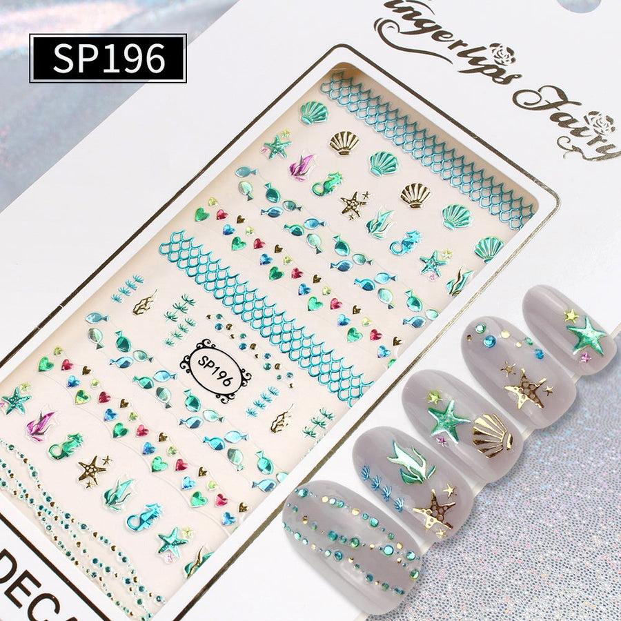 Sea Shapes Stickers Pzl Nails