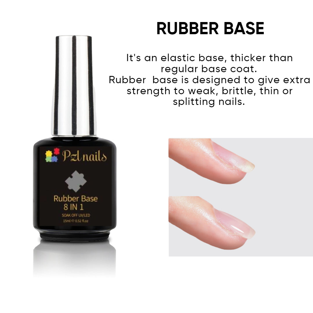 Clear Rubber Base 8 In 1 Pzl Nails