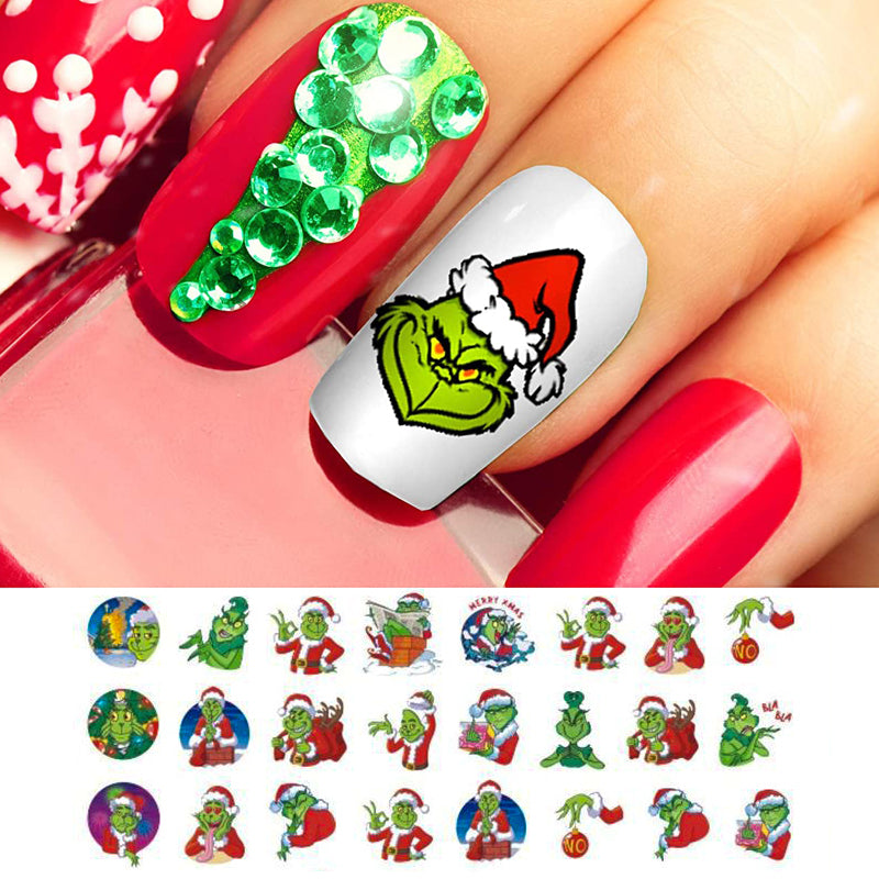 The Grinch Nail Sticker Pzl Nails