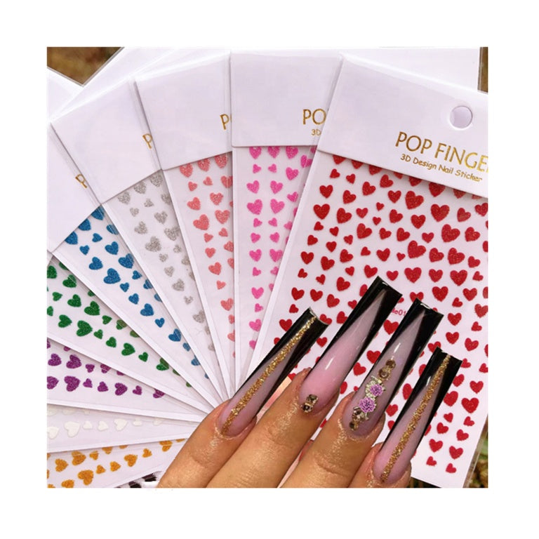 Valentine's Day Heart Nail Sticker Pzl Nails