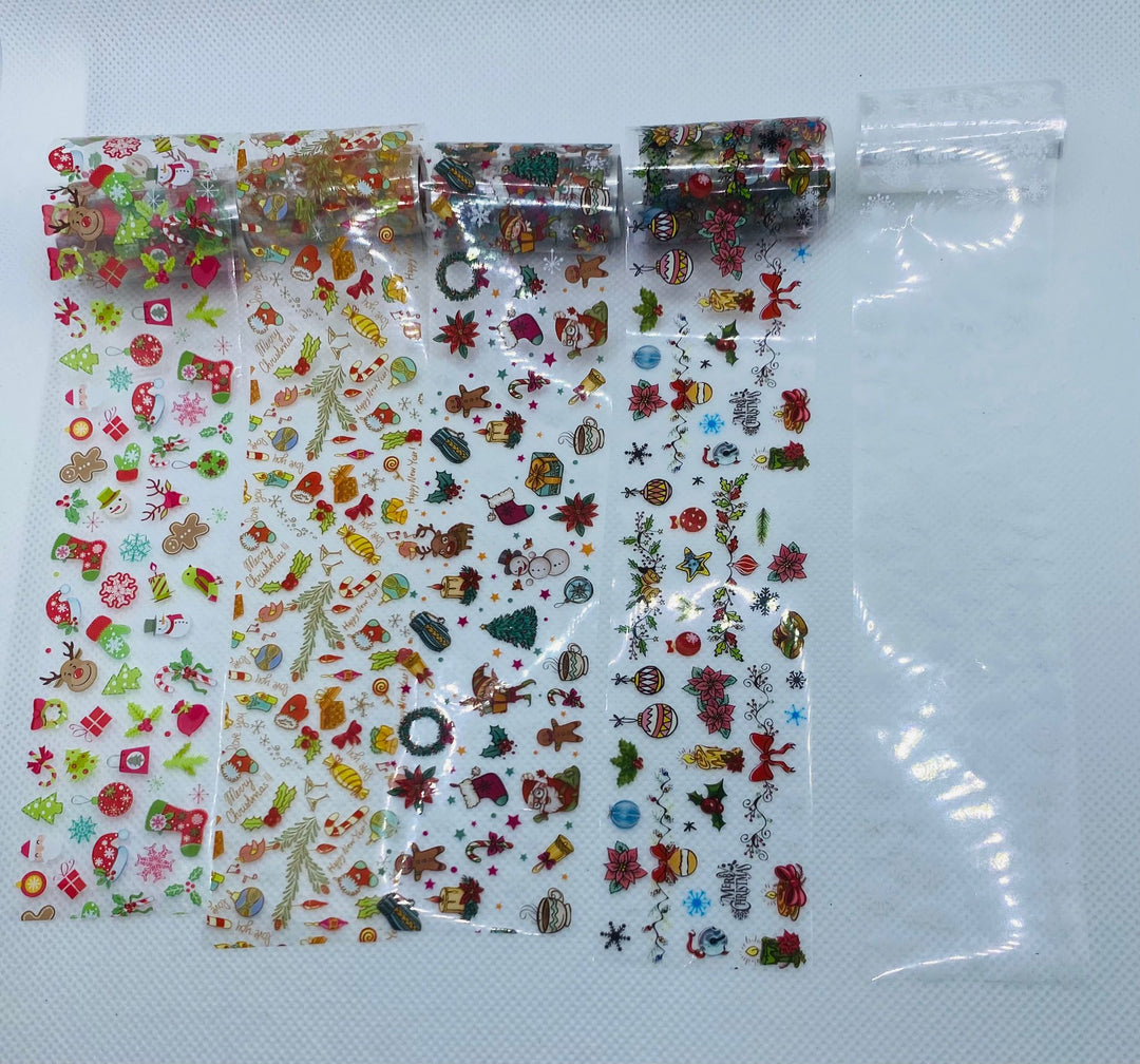Christmas transfer foil Pzl Nails