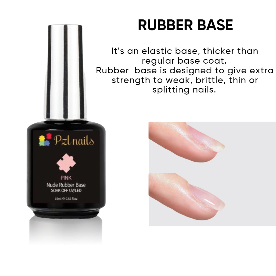 Pink Rubber Base Pzl Nails