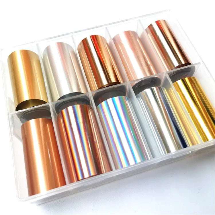 Pure Silver Gold Transfer Foil - Pzl Nails