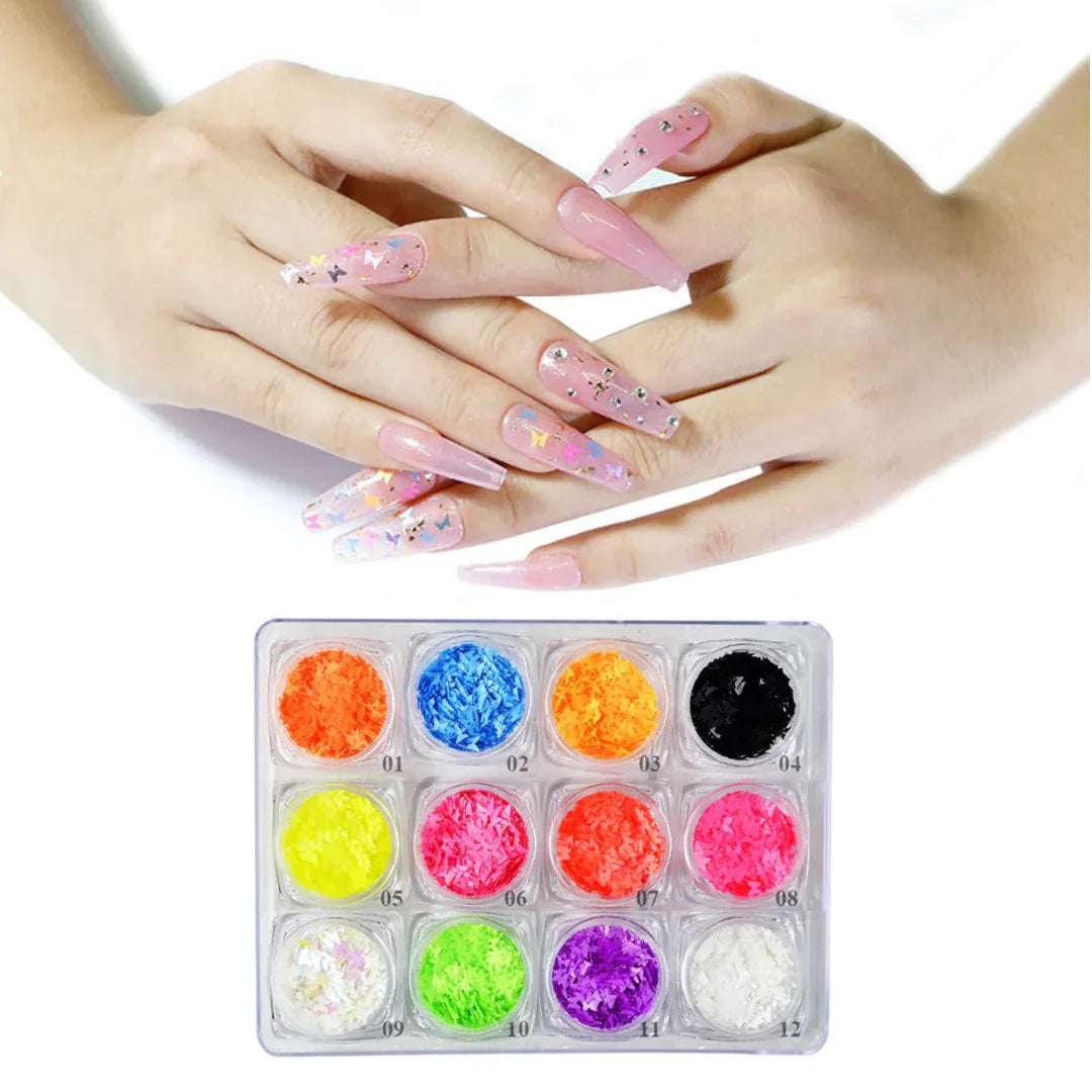 Butterfly Sequins MIx - Pzl Nails