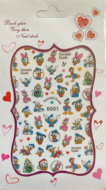 Donald Duck Nail Sticker - Pzl Nails