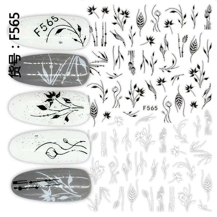 Leaf Designs Nail Sticker - Pzl Nails