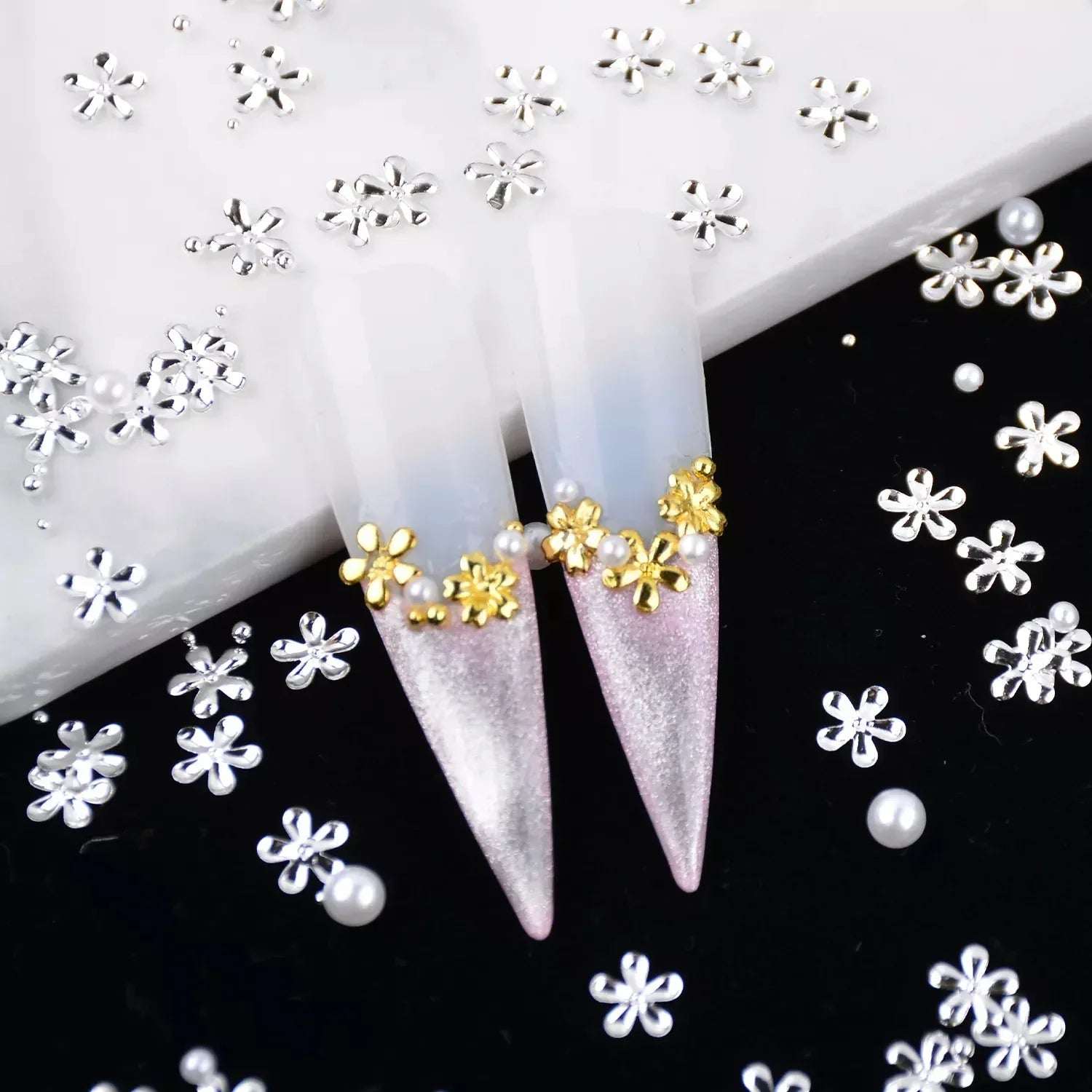 3D Pearl flowers - Pzl Nails