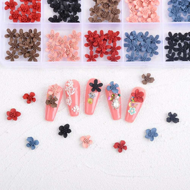 Mixed Color Resin Flowers 3D - Pzl Nails