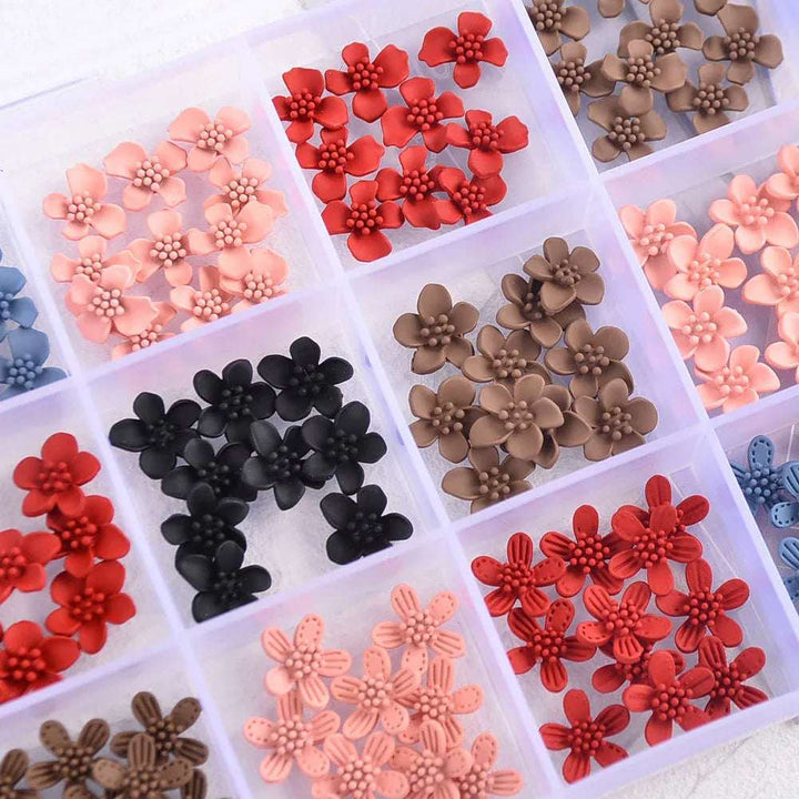 Mixed Color Resin Flowers 3D - Pzl Nails