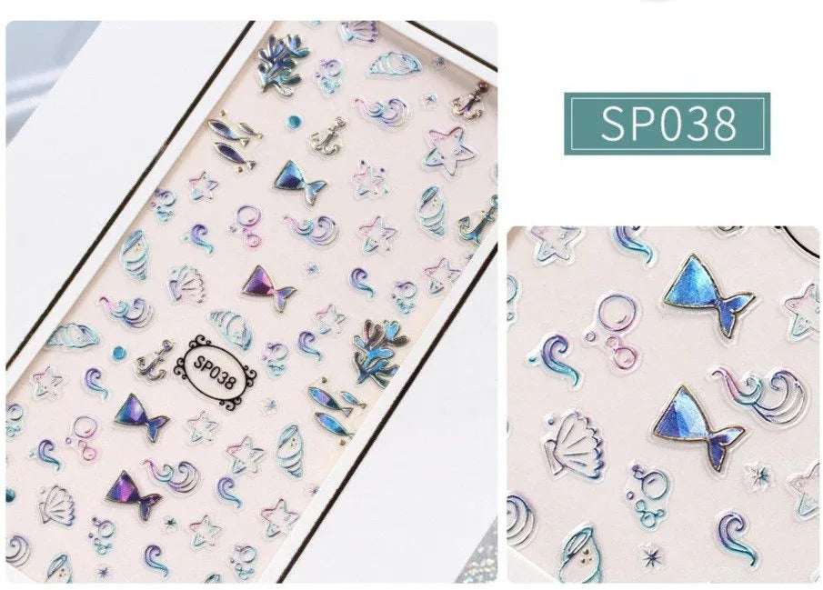 Ocean Style Nail Sticker - Pzl Nails