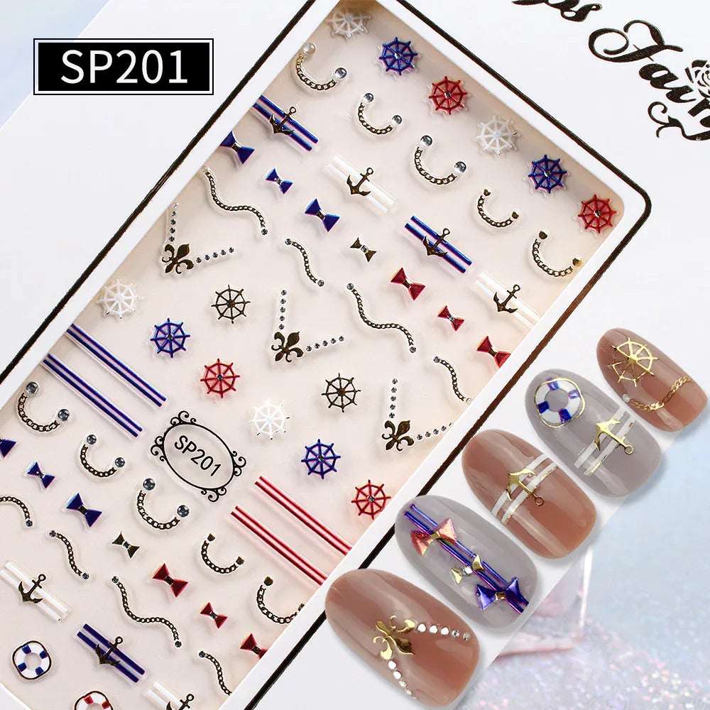 Sea Shapes Sticker - Pzl Nails