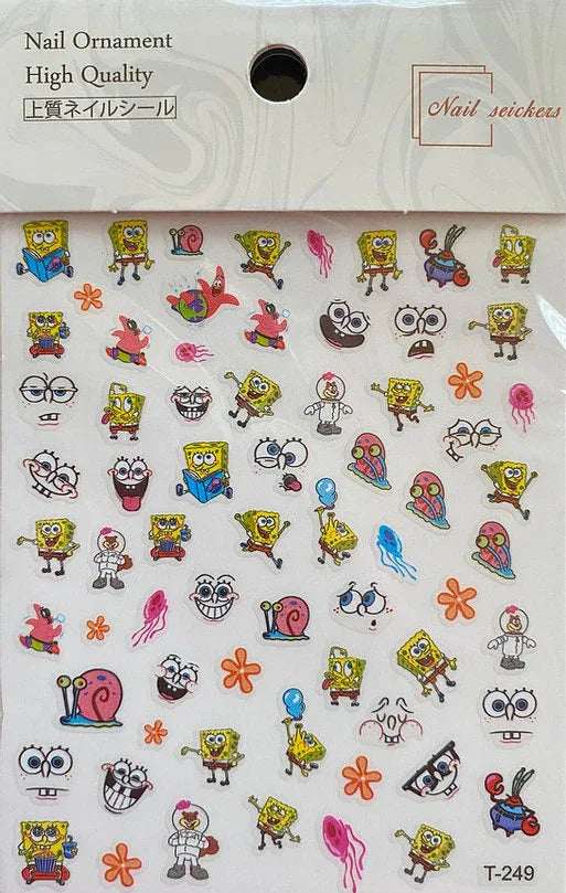 Sponge Bob Nail Sticker - Pzl Nails