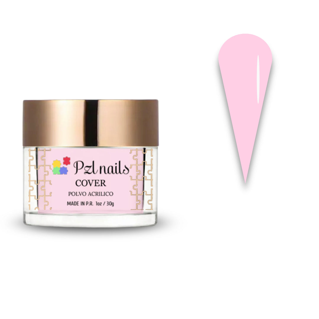 Cover Pink Acrylic Powder Pzl Nails