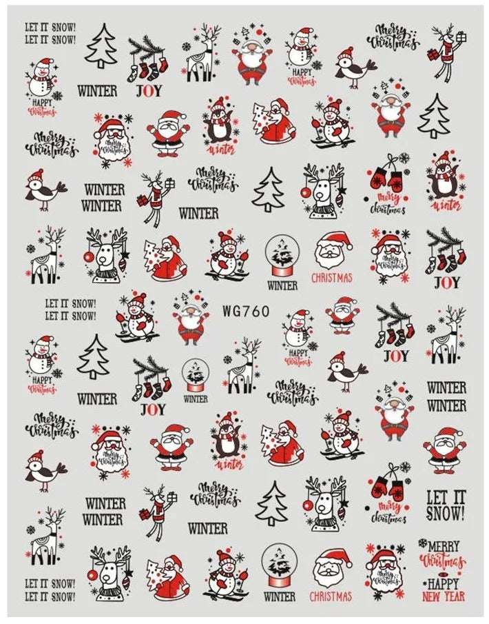 Santa Claus Nail Sticker - Pzl Nails