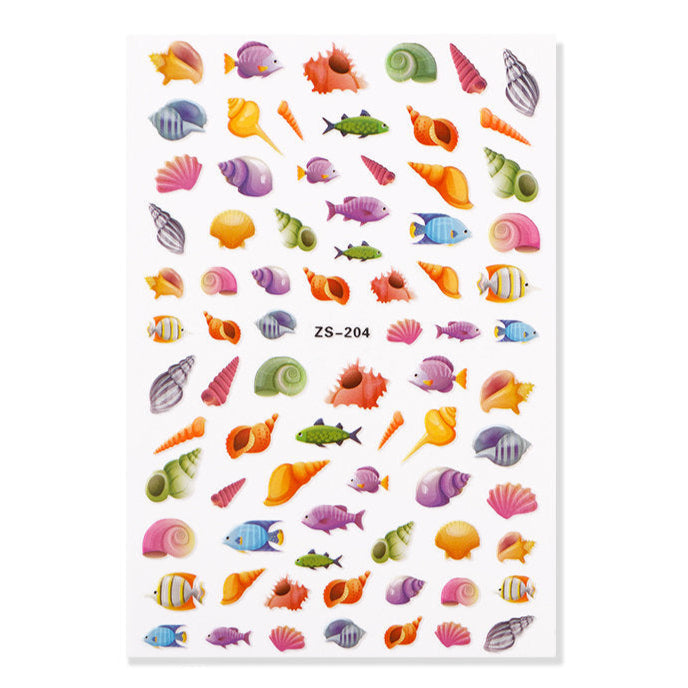 Ocean Cartoon Nail Sticker