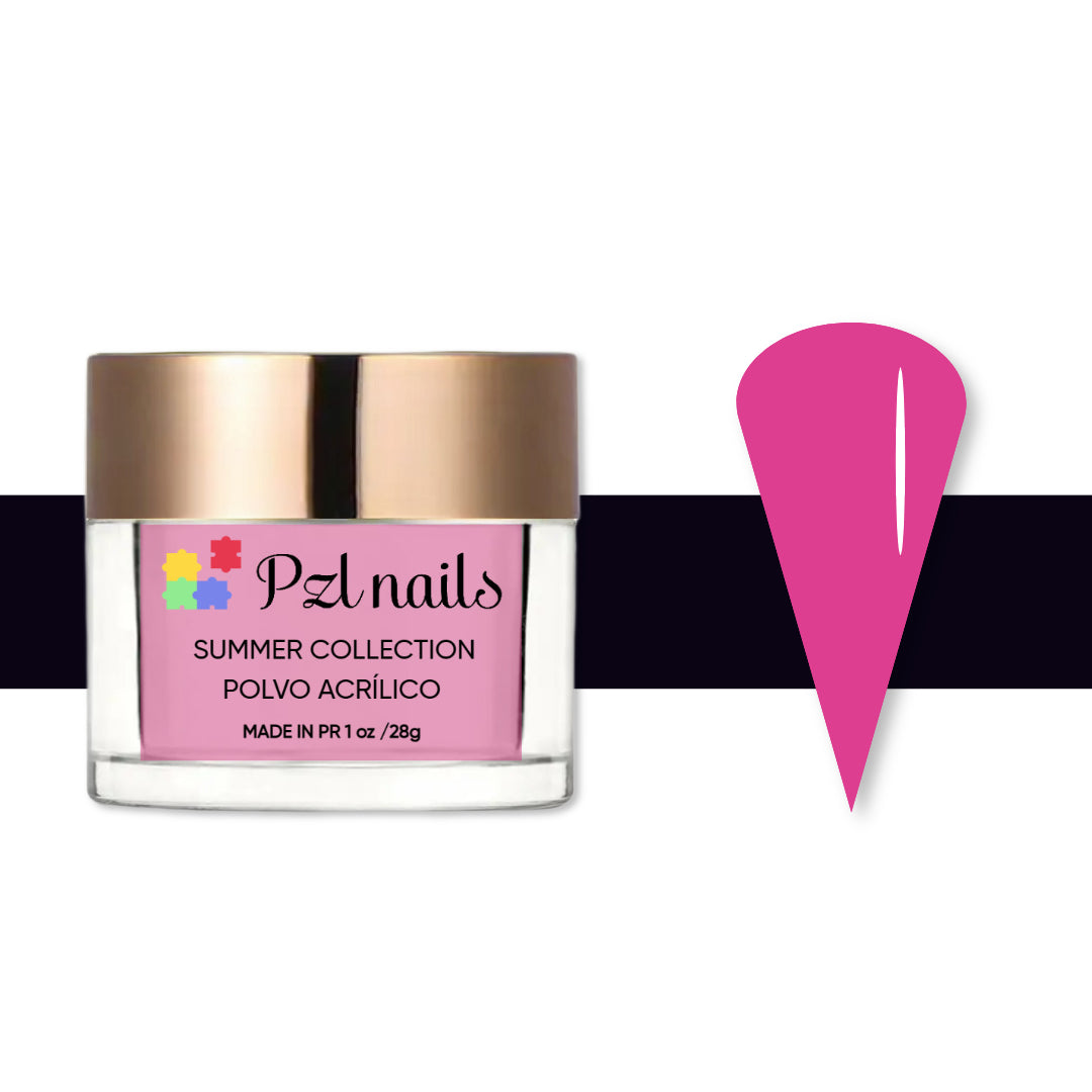 Summer Acrylic Powder Pzl Nails