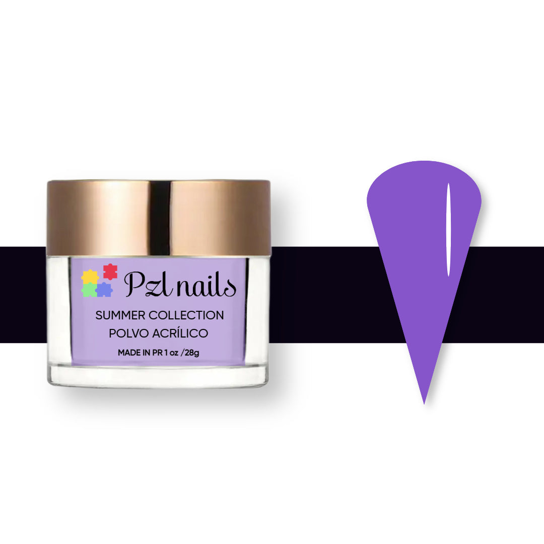 Summer Acrylic Powder Pzl Nails