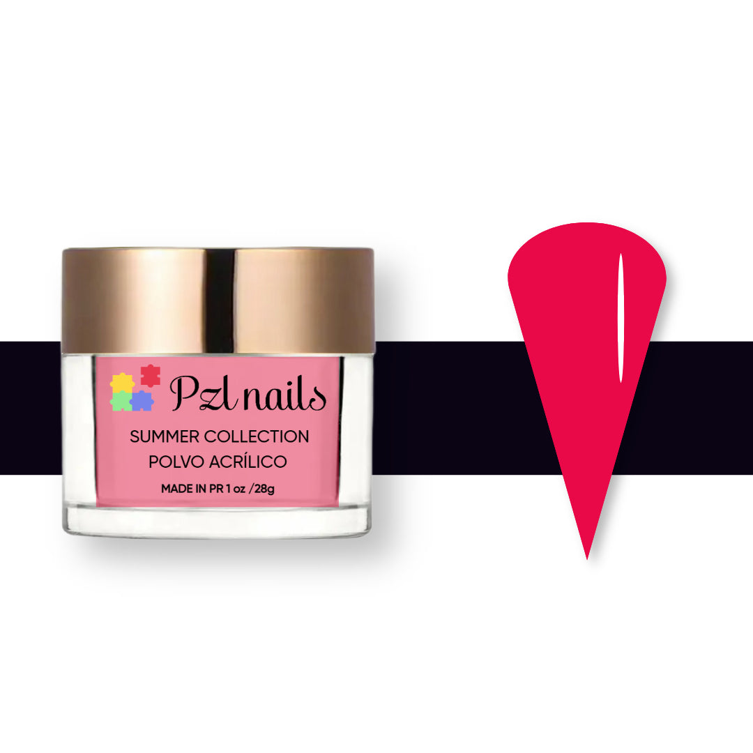 Summer Acrylic Powder Pzl Nails