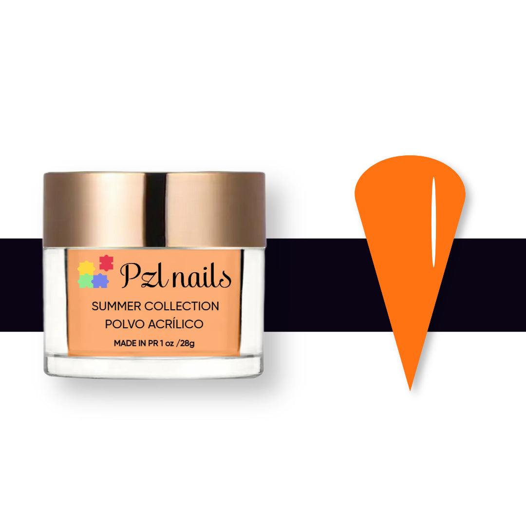 Summer Acrylic Powder Pzl Nails