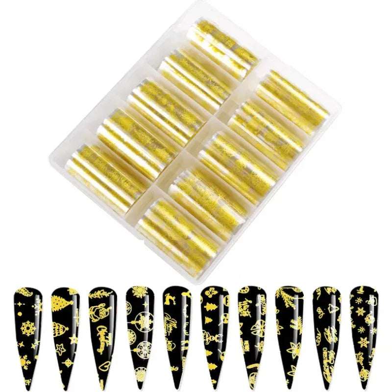 Gold Christmas Foil - Pzl Nails