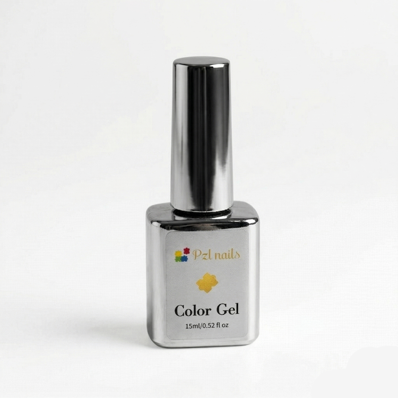 PZL Nails color gel bottle on a white background