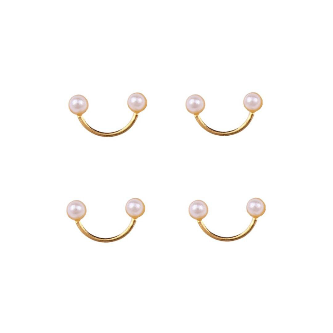 Pearl Smiling Face Shape 4pcs Pzl Nails