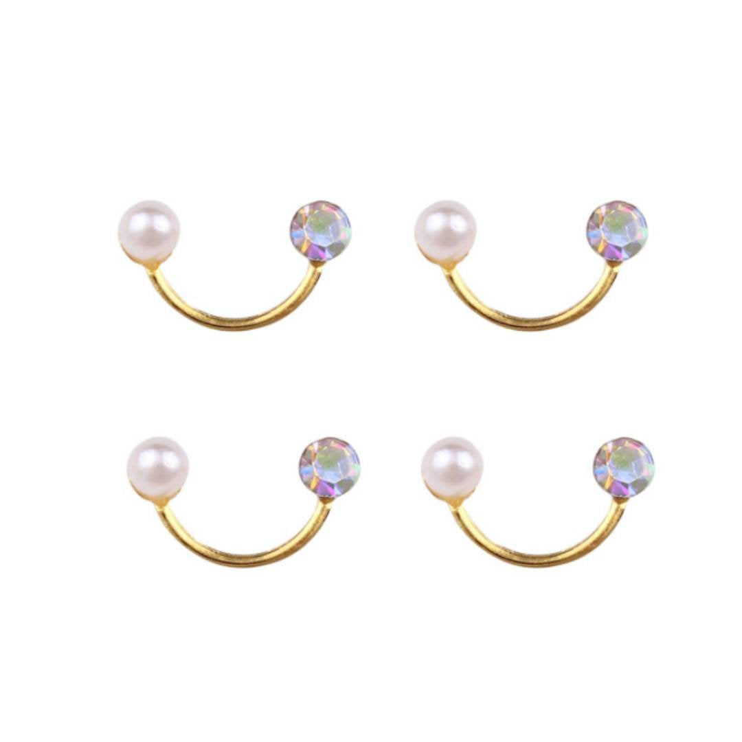 Pearl Smiling Face Shape 4pcs Pzl Nails