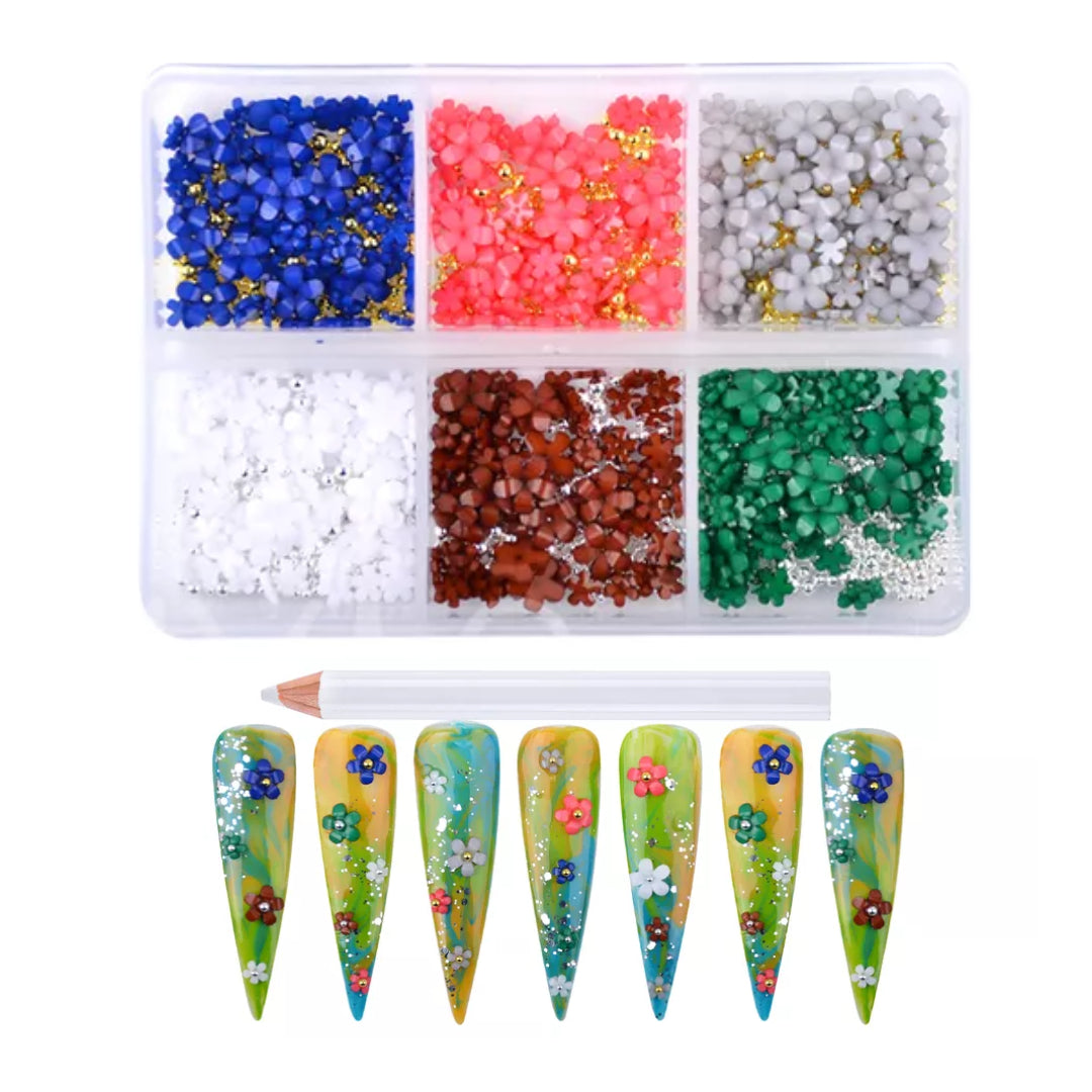 3D Resin Flowers Pzl Nails