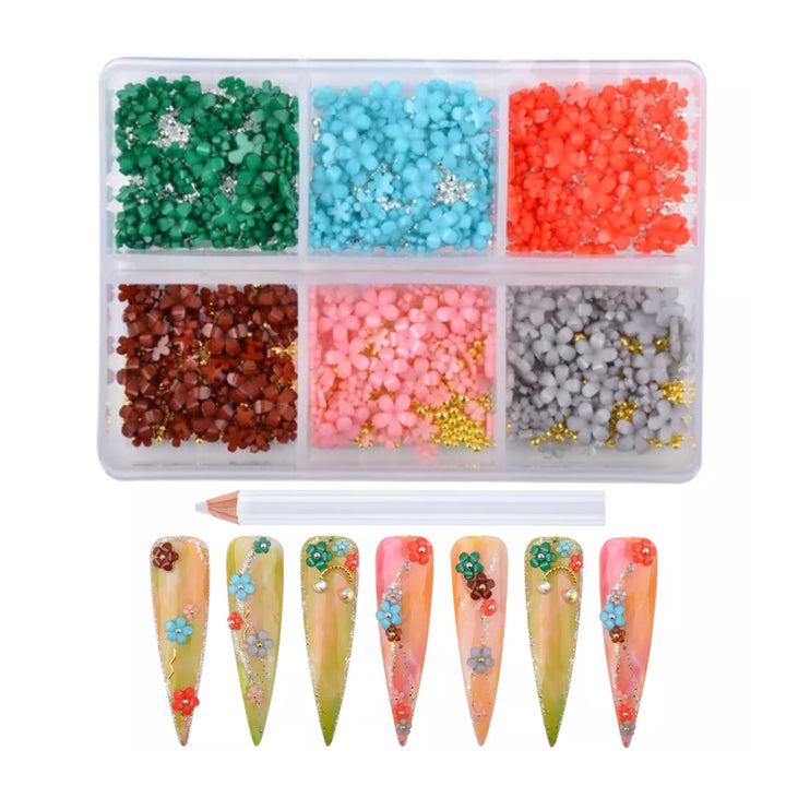 3D Resin Flowers Pzl Nails