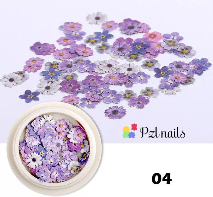 Blooming Flowers 3D Nail Art Pzl Nails