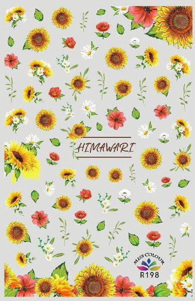 Sunflower Sticker Pzl Nails