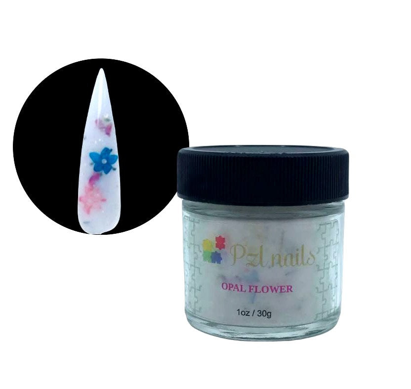 Opal Flowers Pzl Nails