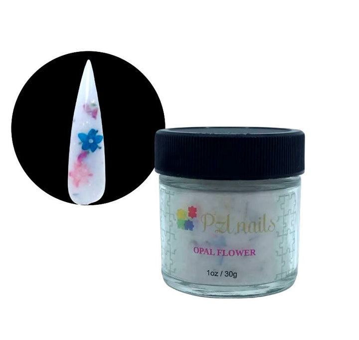 Opal Flowers Pzl Nails