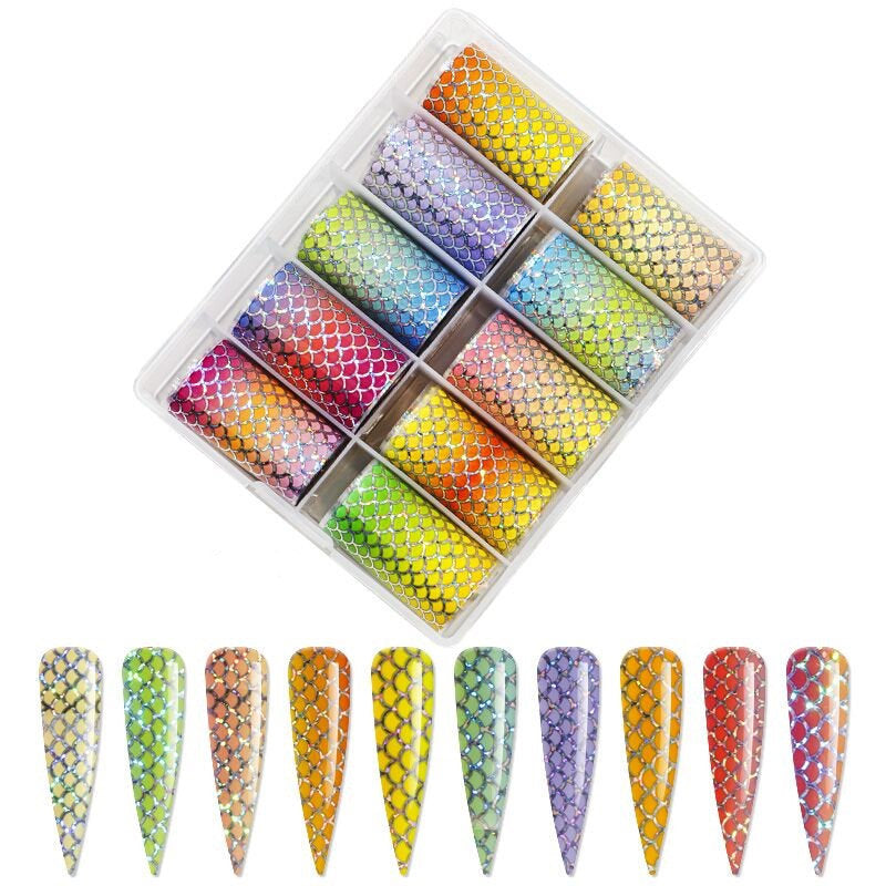 Fish Scale Transfer Foil Pzl Nails