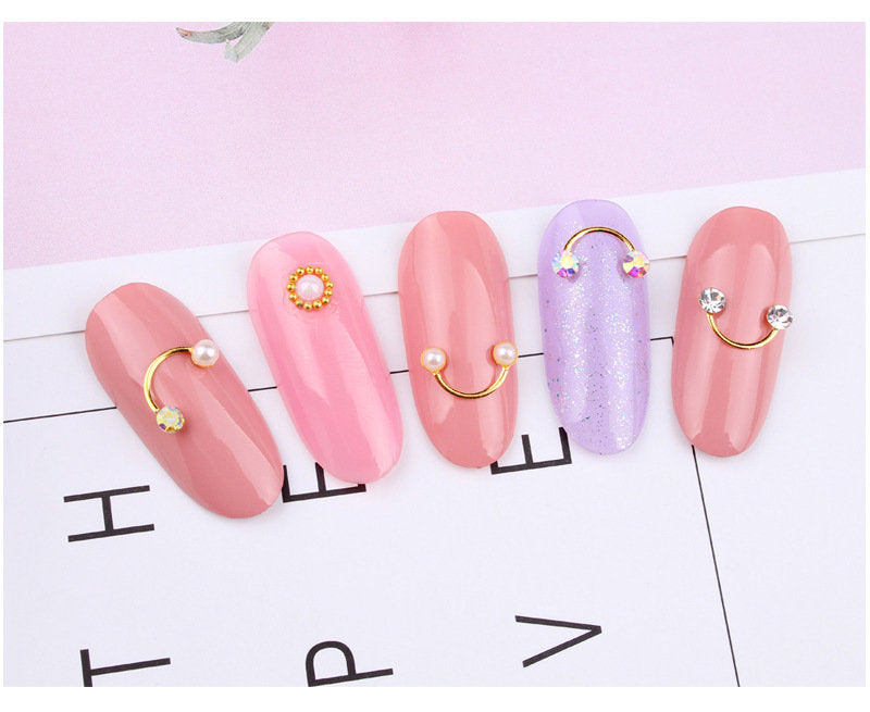 Pearl Smiling Face Shape 4pcs Pzl Nails