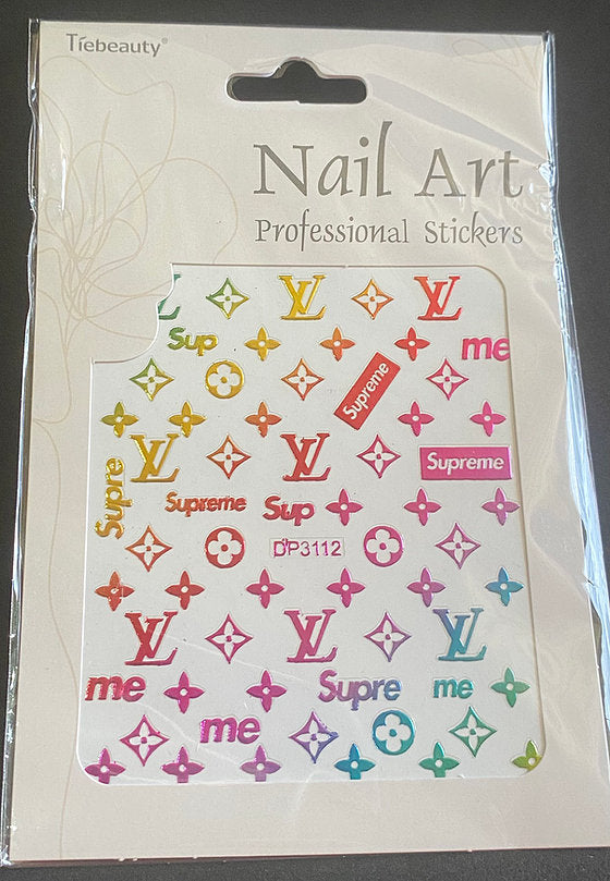 3D Rainbow Brand Stickers Pzl Nails