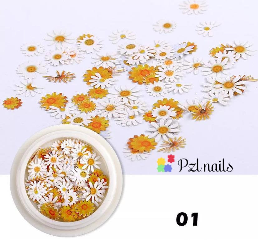 Blooming Flowers 3D Nail Art Pzl Nails