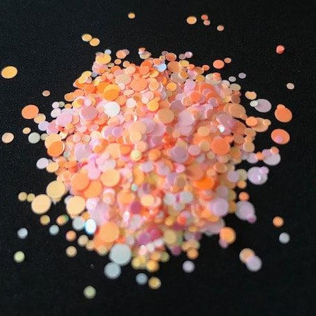 Mixed pink and orange glitter 5g Pzl Nails