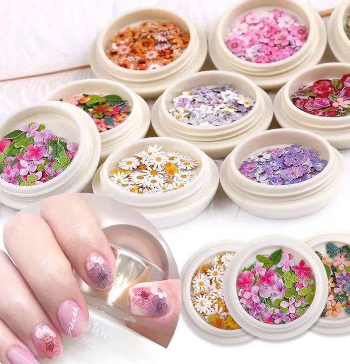 Blooming Flowers 3D Nail Art Pzl Nails