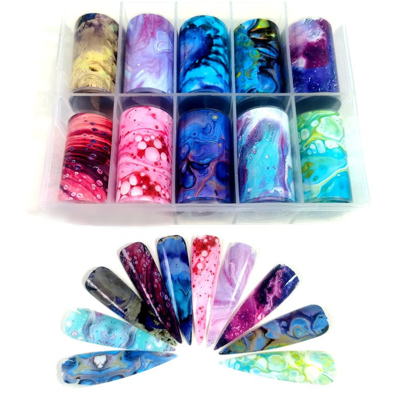 Intense Marbling Tranfer Foil Pzl Nails