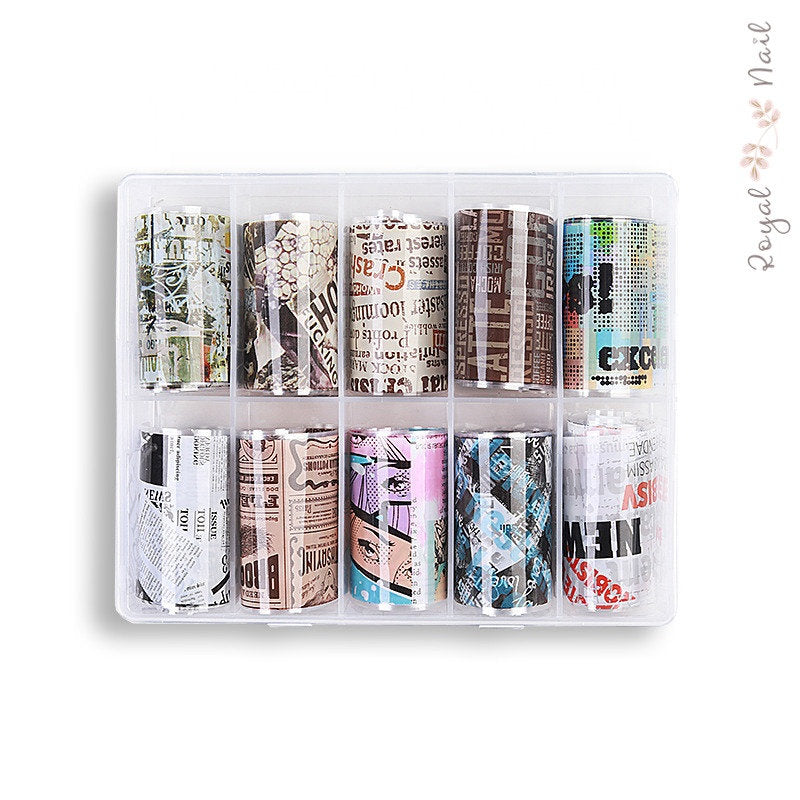 Newspaper & Magazine Style Nail Foil Pzl Nails