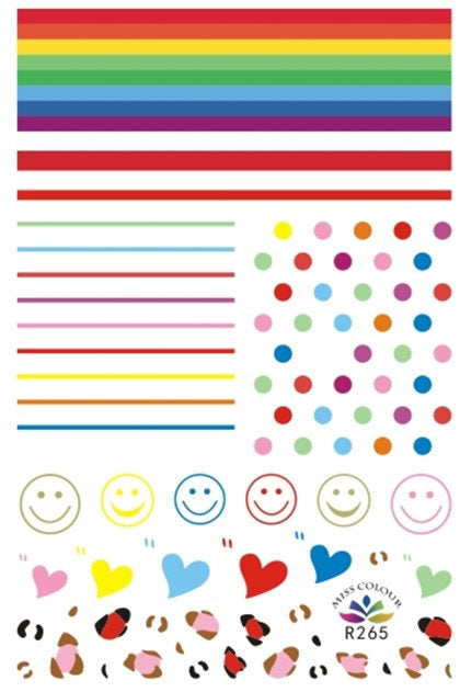 Colorful Designs Sticker Pzl Nails
