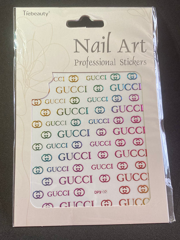 3D Rainbow Brand Stickers Pzl Nails