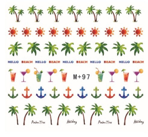 Palm Tree Nail Sticker Pzl Nails