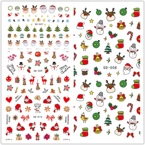 Christmas Stickers Pzl Nails