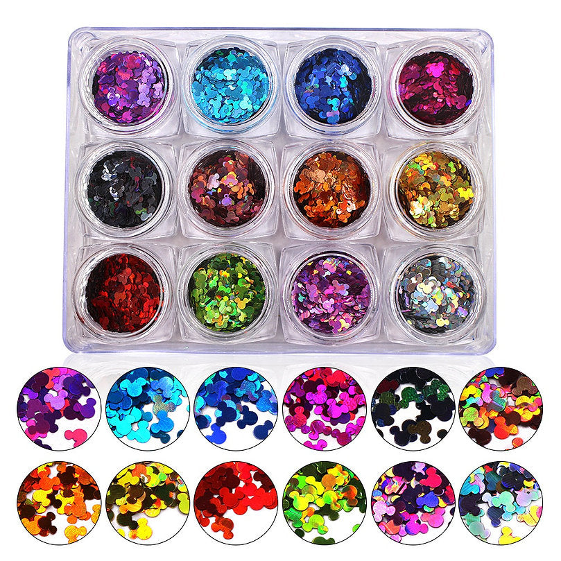 Holographic Mickey Pzl Nails