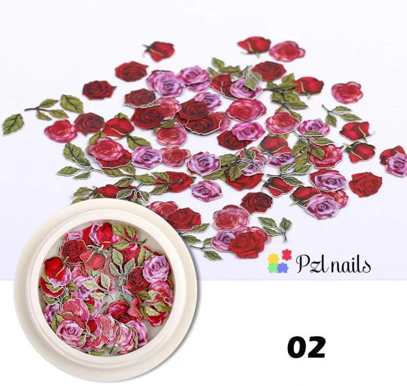 Blooming Flowers 3D Nail Art Pzl Nails