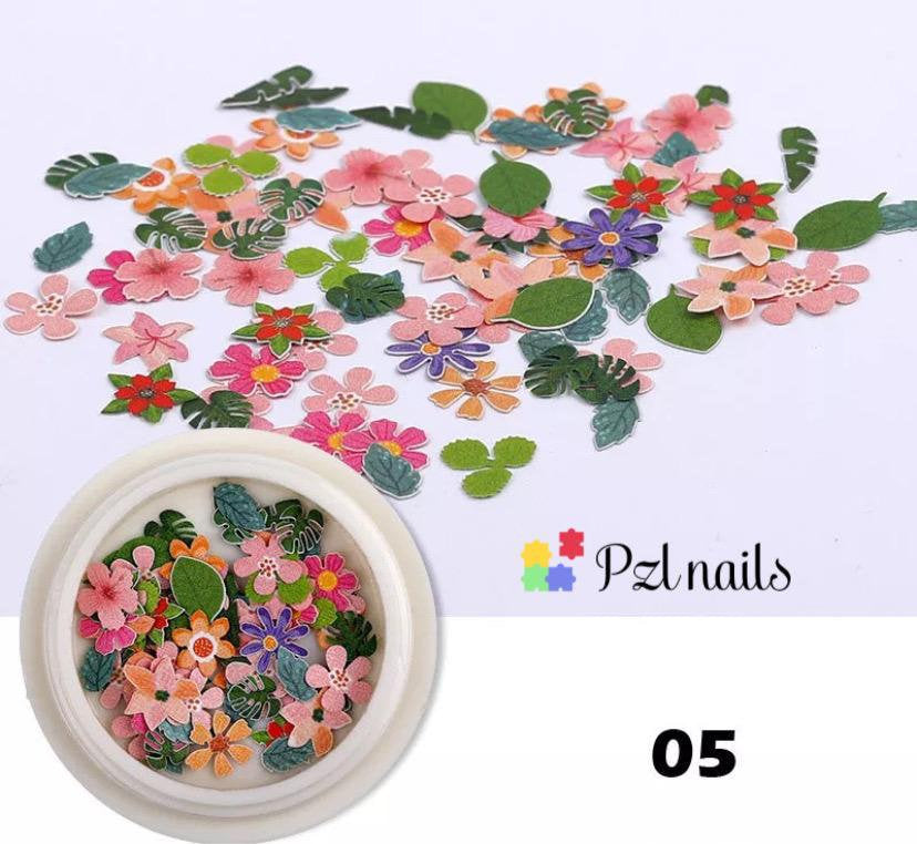 Blooming Flowers 3D Nail Art Pzl Nails