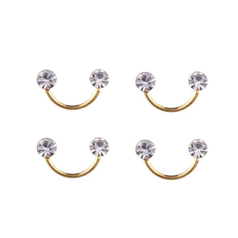 Pearl Smiling Face Shape 4pcs Pzl Nails